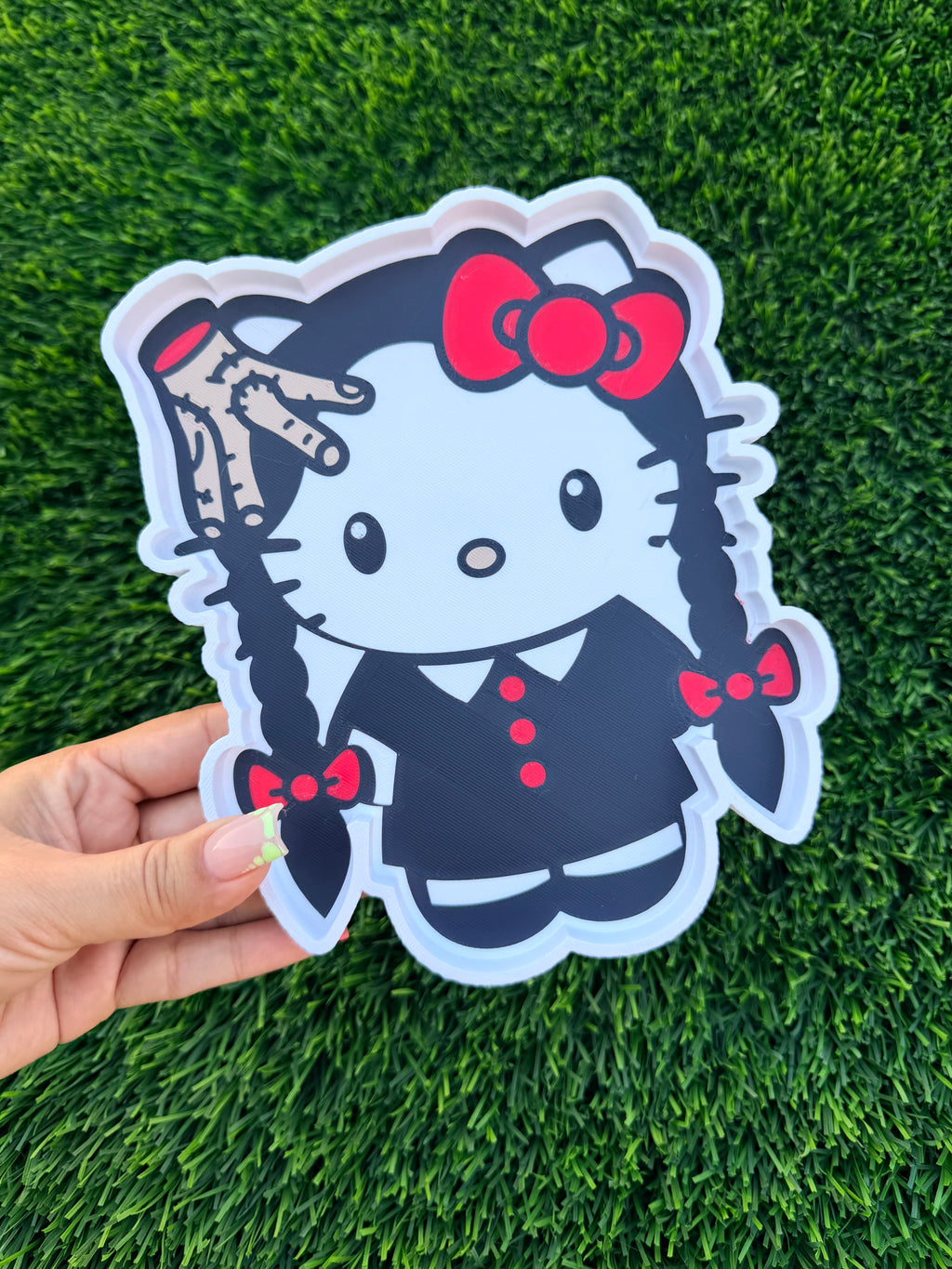 3d hello Kitty Wednesday Addams tray ￼