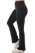 Black wide double legged leggings ￼