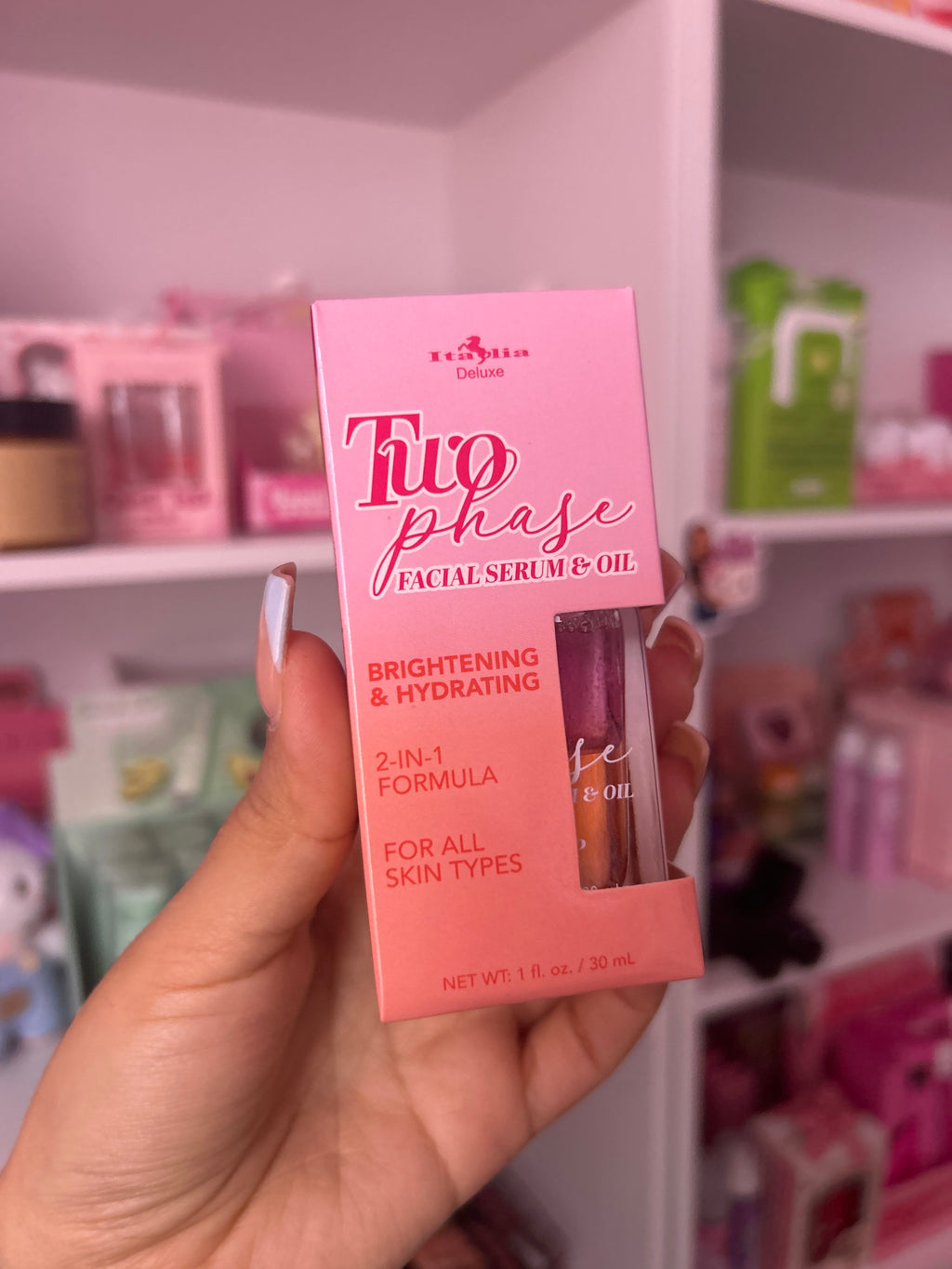 Italian deluxe, two phase facial serum and oil