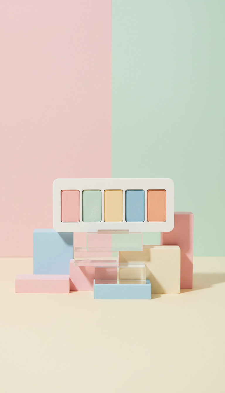 Pastel Eyeshadow Palette with Velvet Finish