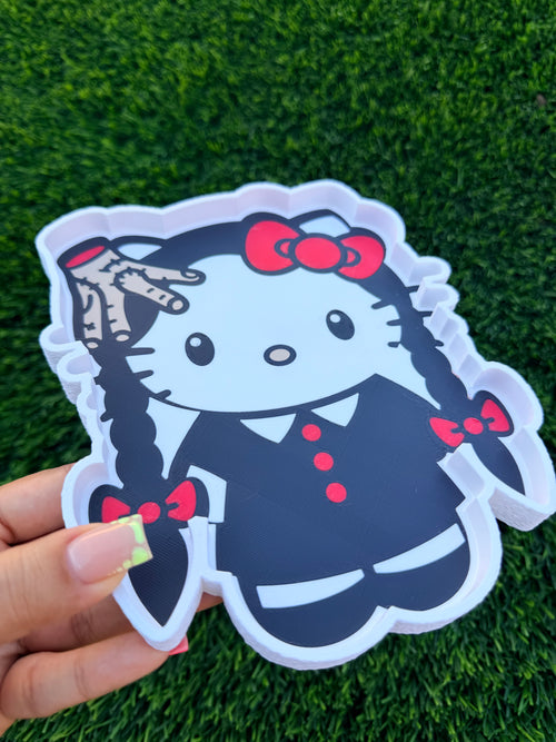 3d hello Kitty Wednesday Addams tray ￼