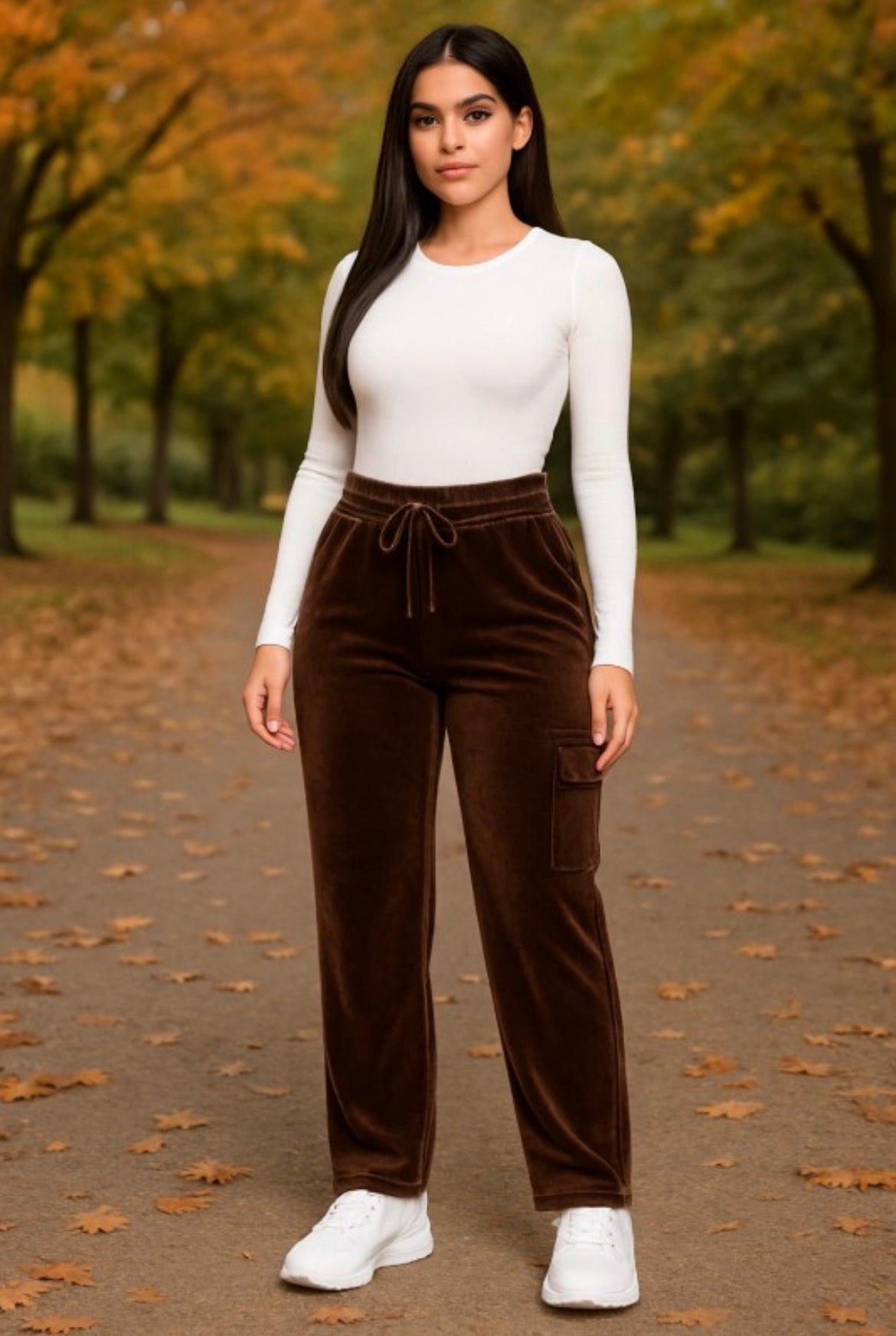 Cargo velour pants ￼